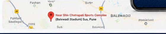 Map near Balewadi Stadium, Pune